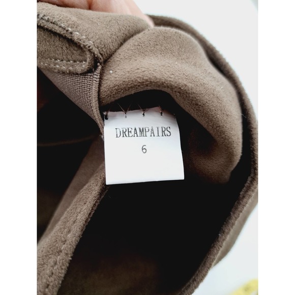 Dream Pairs Taupe Thigh High chunky platform high heel boots 6 - Picture 6 of 8